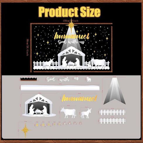 عيد الميلاد المهد نشرة مجلس الزينة مجموعة مع الحدود الدينية يسوع الميلاد ديكور الفصول الدراسية للمعلمين مشهد المهد القواطع للفصل المدرسة الفصول الدراسية لوحة الإعلانات الديكور in Kuwait