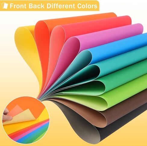 40 Sheets Dual-Color Cardstock - Letter Size 10 Color Pairs (20 Colors) 180gsm/65lb Card Paper Subtle Front Back Different Shades UAP33MX40 in Saudi Arabia