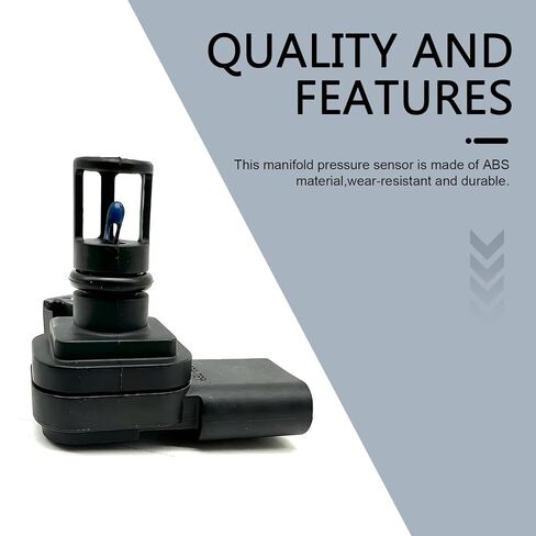 Intake Air Pressure Temperature Sensor, Replace for OEM #12681993 082800-0630, Compatible with Roewe I6 (Black) in Saudi Arabia