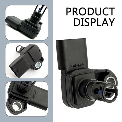 Intake Air Pressure Temperature Sensor, Replace for OEM #12681993 082800-0630, Compatible with Roewe I6 (Black) in Saudi Arabia