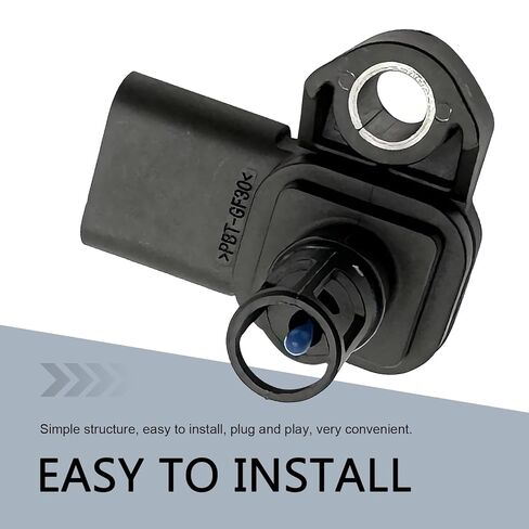 Intake Air Pressure Temperature Sensor, Replace for OEM #12681993 082800-0630, Compatible with Roewe I6 (Black) in Saudi Arabia