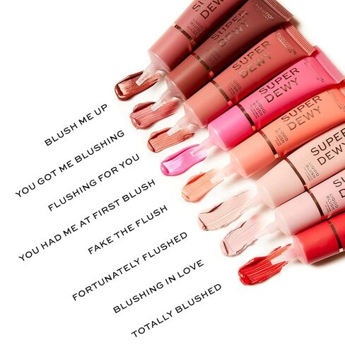 Revolution Beauty, Superdewy Liquid Blush, Richly Pigmented & Buildable, Blendable Formula, Blush Me Up, 0.5 Fl. Oz. in Kuwait