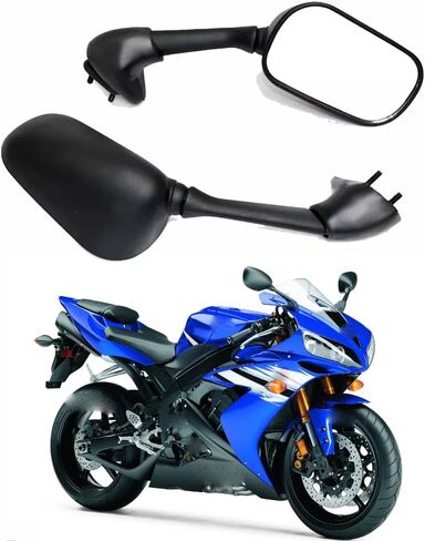 Motorcycle Rearview Mirrors OE Style Racing Mirrors Black for Yamaha YZF R1 1998-2008, YZF R6 1998-2007, YZF R6S 2006-2008 Direct Fit OEM Style（Left & Right​） in Saudi Arabia