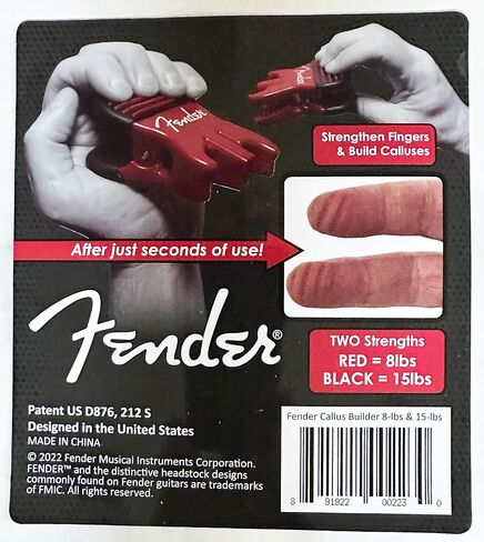 FENDER Callus Builder and Finger Strengthener (Black 15-lbs) – For people who play any stringed instrument (Guitar, Bass, Violin, etc.) in Kuwait