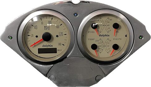 1955 1956 Chevy Car 3 3/8" Quad Style GPS Gauge Dash Cluster Panel Beige in Saudi Arabia