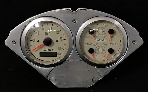 1955 1956 Chevy Car 3 3/8" Quad Style GPS Gauge Dash Cluster Panel Beige in Saudi Arabia