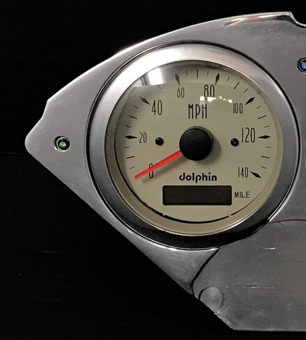 1955 1956 Chevy Car 3 3/8" Quad Style GPS Gauge Dash Cluster Panel Beige in Saudi Arabia