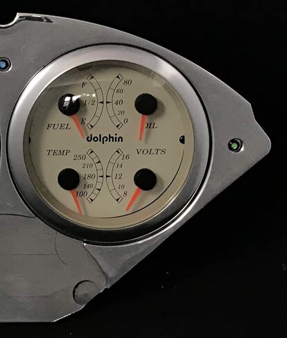 1955 1956 Chevy Car 3 3/8" Quad Style GPS Gauge Dash Cluster Panel Beige in Saudi Arabia