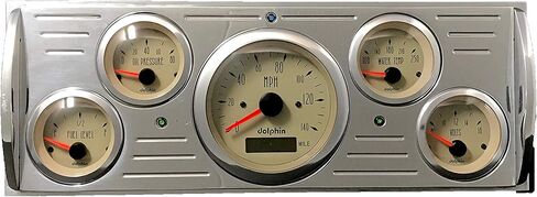 Dolphin Gauges 1941 1942 1943 1945 1946 Chevy Truck 5 GPS Gauge Dash Panel Beige in Saudi Arabia