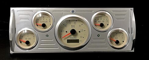 Dolphin Gauges 1941 1942 1943 1945 1946 Chevy Truck 5 GPS Gauge Dash Panel Beige in Saudi Arabia