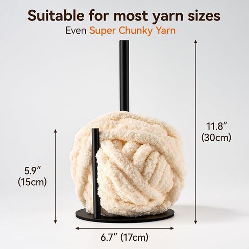 Stainless Steel Yarn Holder for Crocheting and Knitting, Stainless Steel Yarn Storage Stand with Anti-Slip Pads, Crochet Gift for Knitting Lovers in Saudi Arabia