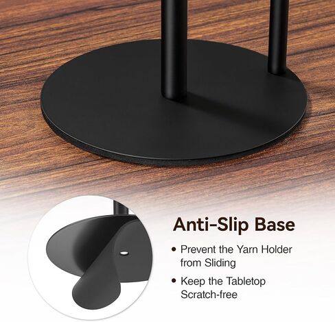 Stainless Steel Yarn Holder for Crocheting and Knitting, Stainless Steel Yarn Storage Stand with Anti-Slip Pads, Crochet Gift for Knitting Lovers in Saudi Arabia