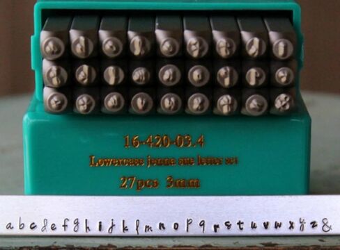 Supply Guy 3mm Jenna Sue Font Metal Stamp Letter Set, Available in Uppercase, Lowercase or Combination Set (Lowercase (SGCH-JSL3MM)) in Saudi Arabia