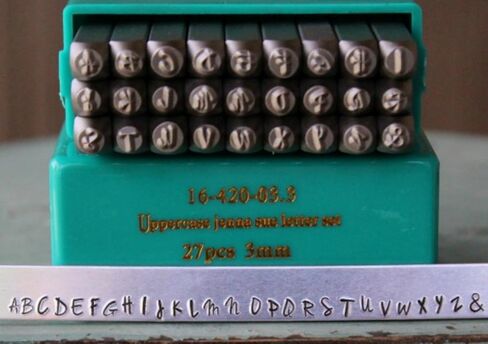 Supply Guy 3mm Jenna Sue Font Metal Stamp Letter Set, Available in Uppercase, Lowercase or Combination Set (Lowercase (SGCH-JSL3MM)) in Saudi Arabia