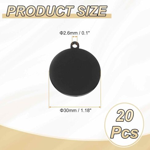 HARFINGTON Round Stainless Steel Tags Circle Stamping Polished Plating Blanks with External Hole in Saudi Arabia