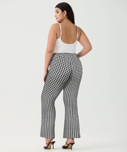 RITERA Plus Size Pants for Women Long Flared Pants Oversized Boot Cut Leggings Tummy Control Bell-Bottoms Basic Tight in Kuwait