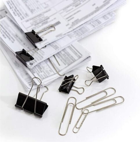 120 Pcs Small Binder Clips Black, 0.75in/19mm Mini Binder Paper Clips, Paper Clamps for Office Supplies, Home, School,Business Document Organizing in Saudi Arabia