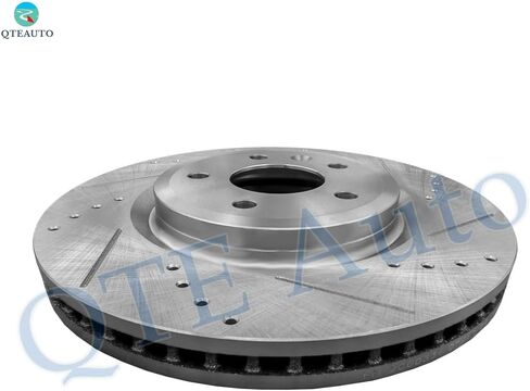 PM Auto Set of 6 Front 325mm Drilled Slotted Brake Disc Rotors-Ceramic Brake Pad Kit Replacement For 2013-2019 Ford Flex in Saudi Arabia
