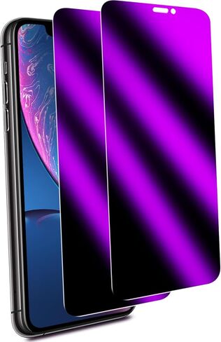 MAYtobe [2 Pack Privacy Screen Protector Designed For iPhone 11 Pro, iPhone XS, iPhone X Tempered Glass, 9H Hardness, Anti Scratch, Bubble Free, Easy to Install in Saudi Arabia