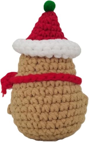 Christmas Small Gifts 1 Pcs Handmade Emotional Support Crochet Positive Mini Potato with Affirmation Cards for Positive Mood in Saudi Arabia