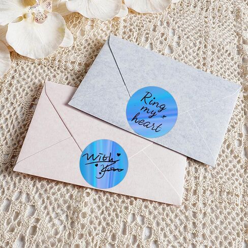 400Pcs/Roll - 2 Inch Holographic Silver Thermal Labels, Waterproof & Oil-Resistant Round Stickers, Circle Printer Labels for Business Logo, Pricing, Address, Thanks/Blessing Label in Saudi Arabia