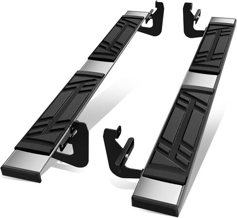 Auto Dynasty Running BoardsCompatible with 2015-2024 Ford F-150 F-250 F-350 Super Duty Standard Cab, Anti-Slip ABS Cover, 350Lbs Capacity, 6.5" Stainless Steel Step Bars in Saudi Arabia