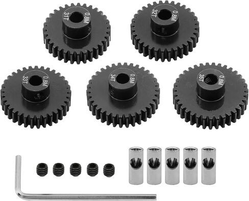 5 قطعة 0.8M 32P 3.175 5 مللي متر 11T 13T 15T 17T 18T 20T 24T 28T 30T 35T ترس ترس من الفولاذ الصلب لـ 1/8 1/10 RC نموذج سيارة (31T 32T 33T 34T 35T) in Kuwait