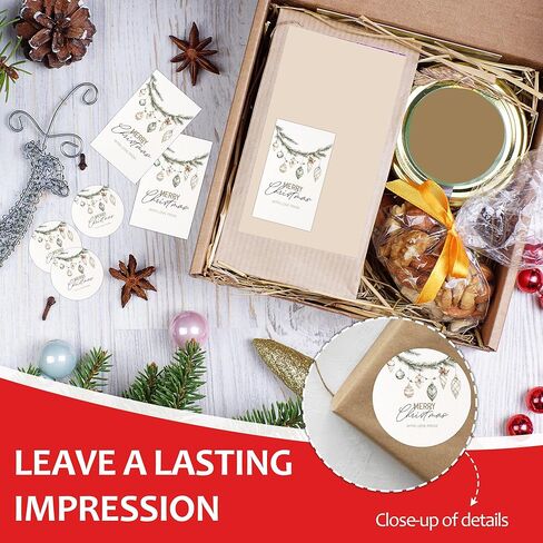 Christmas Stickers for Gifts, Elegant Black Bow Merry Christmas Tree Sticker Set, 20 Rect & 20 Round Writable Self-Adhesive Labels for Gift Wrapping, Party Favor Supplies, Envelope Seals-A36 in Saudi Arabia
