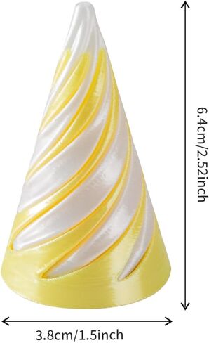 3 PCS 3D Printed Spiral Cone Fidget Toy Set Impossible Cone & Pyramid Pass-Through Fun Desk Decoration Stress Relief Toy Ideal Gift(Orange) in Saudi Arabia