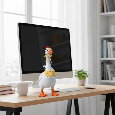 21 Pcs Desk Goose Outfits, 7 Inch Mini Porch Goose Clothes with Adjustable Accessories for Statue Key Holder (Not Including Goose Statues) in Kuwait