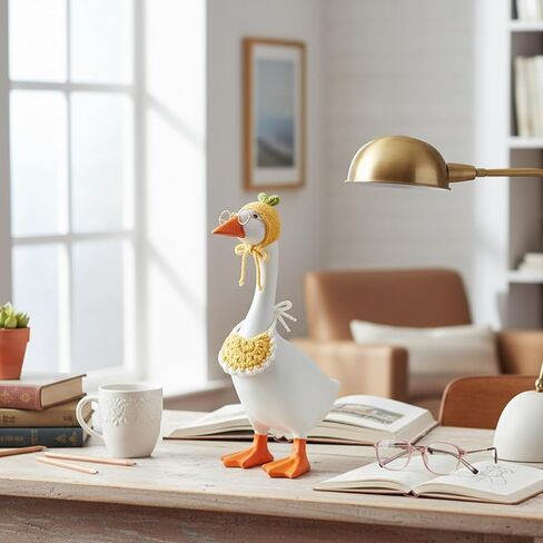 21 Pcs Desk Goose Outfits, 7 Inch Mini Porch Goose Clothes with Adjustable Accessories for Statue Key Holder (Not Including Goose Statues) in Kuwait