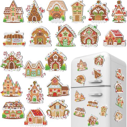 Zonon 20 Pcs Valentine's Day Diamond Painting Refrigerator Magnets Diamond Art Kits Heart Fridge Magnets Sticker for Fridge Whiteboards Car Mailbox Decor DIY Craft in Saudi Arabia