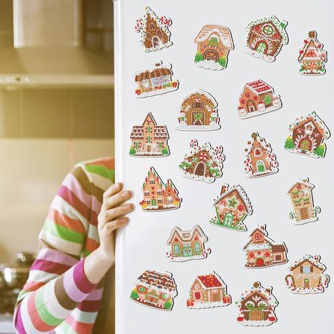 Zonon 20 Pcs Valentine's Day Diamond Painting Refrigerator Magnets Diamond Art Kits Heart Fridge Magnets Sticker for Fridge Whiteboards Car Mailbox Decor DIY Craft in Saudi Arabia