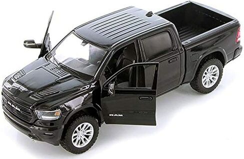 2019 RAM 1500 Laramie Crew Cab Pickup Truck Black 1/24 Diecast Model Car by Motormax 79357 in Saudi Arabia
