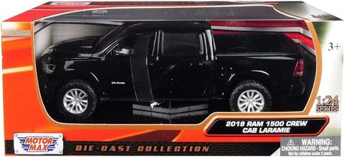 2019 RAM 1500 Laramie Crew Cab Pickup Truck Black 1/24 Diecast Model Car by Motormax 79357 in Saudi Arabia