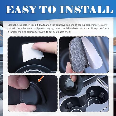 6PCS Upgraded Car Cup Holder Insert,Self-Adhesive Silicone Cup Holder Inserts for Car for Firmly Fixing Water Cups,Universal Anti-Slip Cars Cupholder Insert Cars Accessories in Saudi Arabia