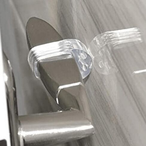 4 Pieces Transparent Silicone Door Handle Cushioning Wall Door Stop Furniture Protective Ring Safety Supplies in Saudi Arabia