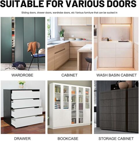 2 Sets Magnetic Door Catch Ultra Thin Cabinet Magnets Stainless Steel Drawer Magnet Catch for Sliding Door Closure Kitchen Cabinet Cupboard Closet Closer (Silver) in Saudi Arabia