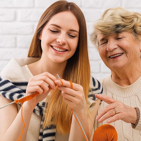 مجموعة إبر الحياكة الدائرية، 13 زوجًا من إبرة دائرية دائرية من الألومنيوم قابلة للتبديل للحياكة، تتضمن إبر الحياكة المعدنية المصنوعة من الألومنيوم 4 كابلات وإكسسوارات وحقيبة تخزين (ذهبي وردي) in Kuwait