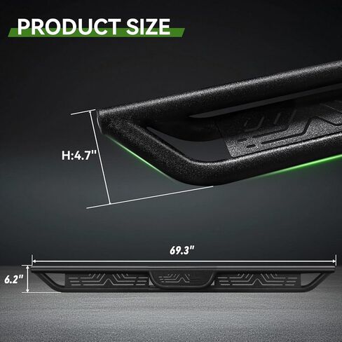 6.5" Running Boards Drop Step Compatible with 2018-2026 Jeep Wrangler JL JLU Unlimited 4 Doors,Jeep Wrangler Accessories,Carbon Steel Side Steps Nerf Bars in Saudi Arabia