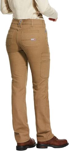 Ariat Female FR Stretch DuraLight Canvas Stackable Straight Leg Pant Iron Grey 33 in Saudi Arabia
