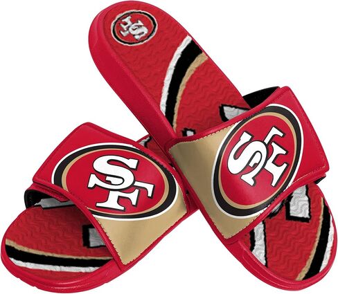 FOCO Washington Commanders NFL Mens Colorblock Big Logo Gel Slides - S in Saudi Arabia