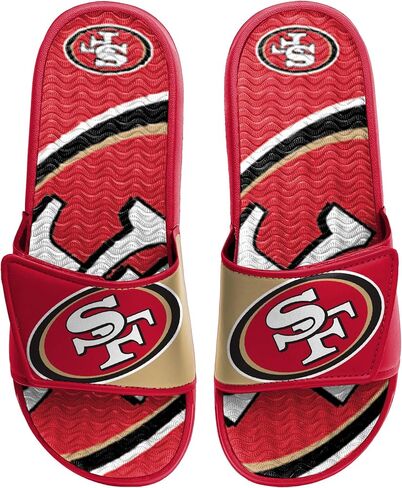 FOCO Washington Commanders NFL Mens Colorblock Big Logo Gel Slides - S in Saudi Arabia