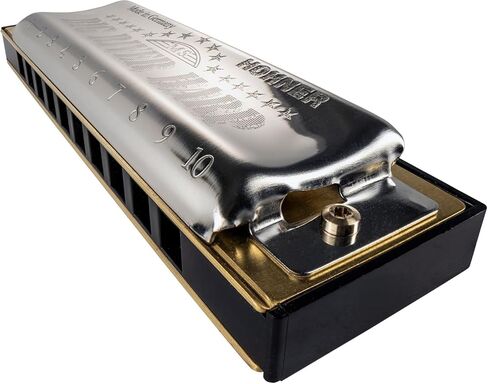 Hohner Big River Harp MS Harmonica - Key of A Bundle with Zip Case, Instructional Manual, and Austin Bazaar Polishing Cloth in Saudi Arabia