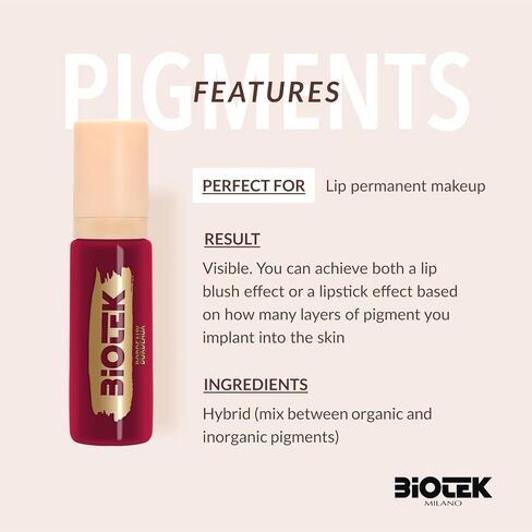 Biotek Lip Pigment for Permanent Makeup - Bright Hot Pink Lip Color - Made in Italy - Bite 0,24 fl.oz. in Saudi Arabia