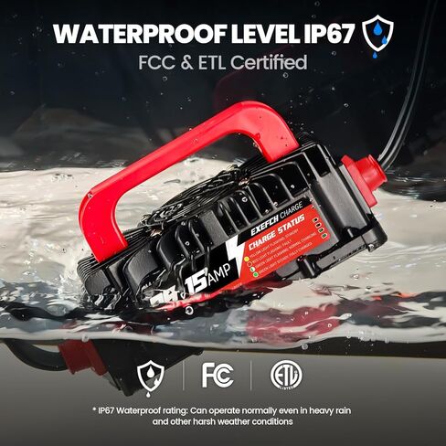 شاحن بطارية عربة الجولف 48 فولت 15 أمبير لبطارية ليثيوم 48 فولت IP67 شاحن ذكي AC-DC مقاوم للماء مع قابس أطراف حلقية (شاحن بطارية ليثيوم 48 فولت 15 أمبير) in Kuwait