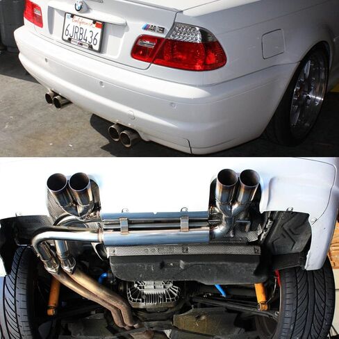 DNA MOTORING CBE-MU-E46M3 Axle Back Exhaust System [Compatible with 99-06 BMW E46 M3] in Saudi Arabia