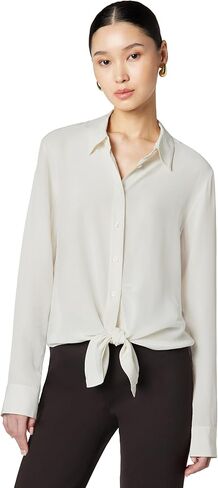 Theory Women's Button-Down Tie-Waist Blouse in Saudi Arabia