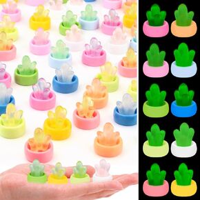 50pcs Mini Resin Fruits Figures Glow in The Dark Colorful Tiny Accessories Decorations for Crafts Dollhouses Fairy Gardens (Fruits) in Kuwait