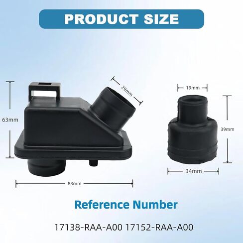 خرطوم أنبوب مدخل منظف الهواء ومفصل متنفس هواء المحرك لـ 2003-2006 Honda Element لـ 2003-2007 Honda Accord 2.4L L4 - استبدال الغاز 17138-RAA-A00 17152-RAA-A00 in Saudi Arabia